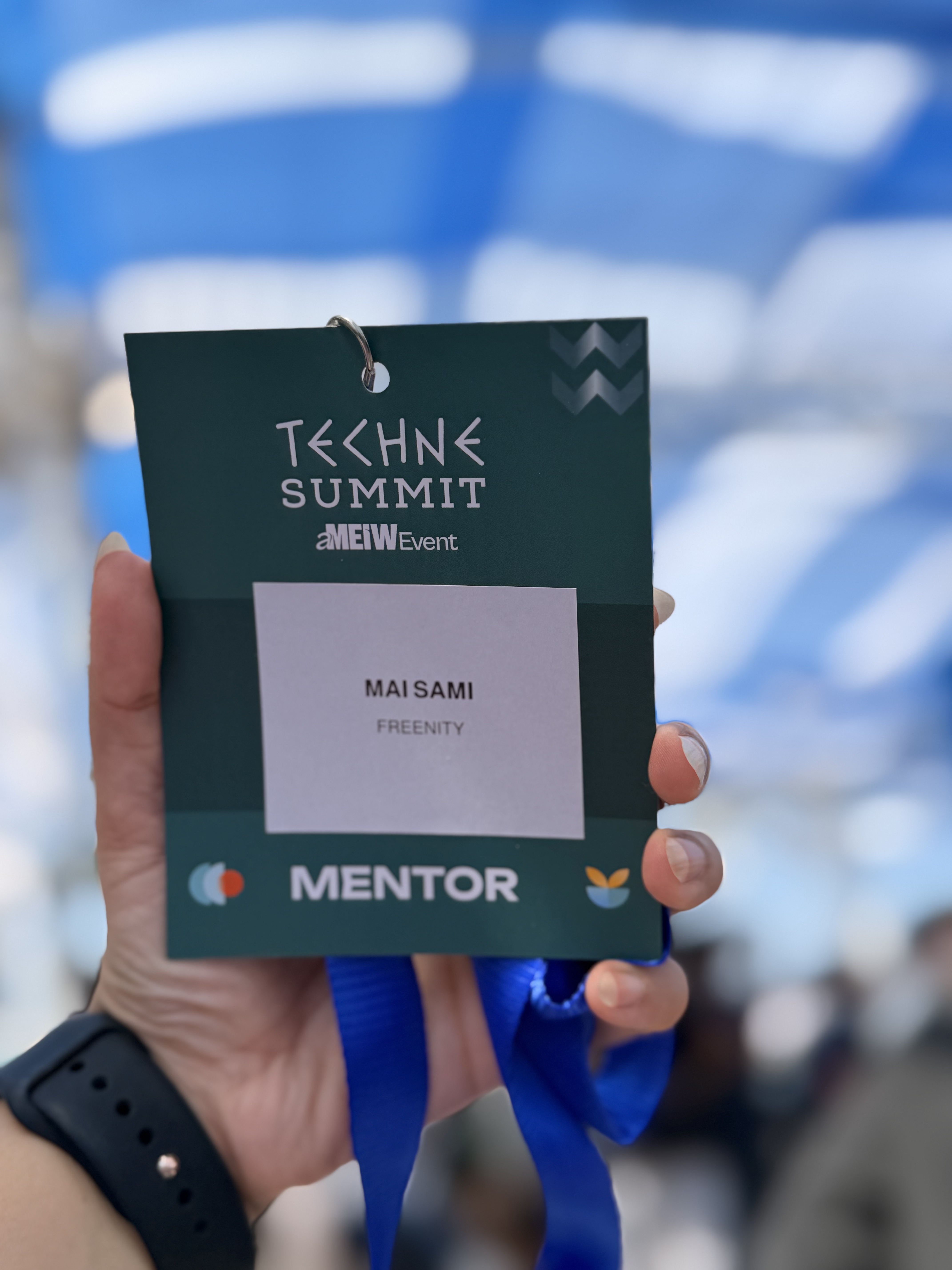 Techne Summit 2026 badge reading MAI SAMI, FREENITY, MENTOR